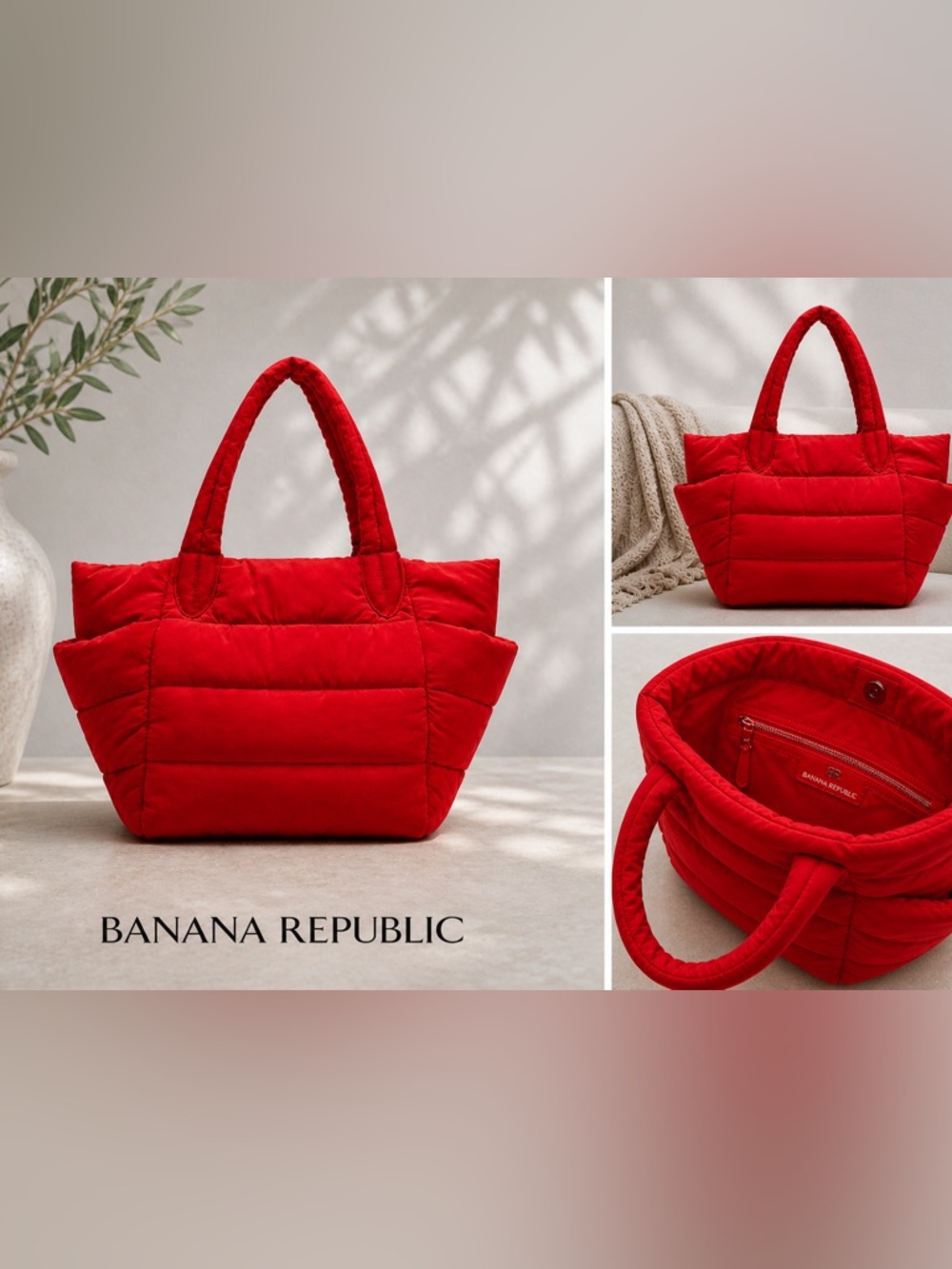 Banana Republic Puffer Tote Bag 100% Authentic